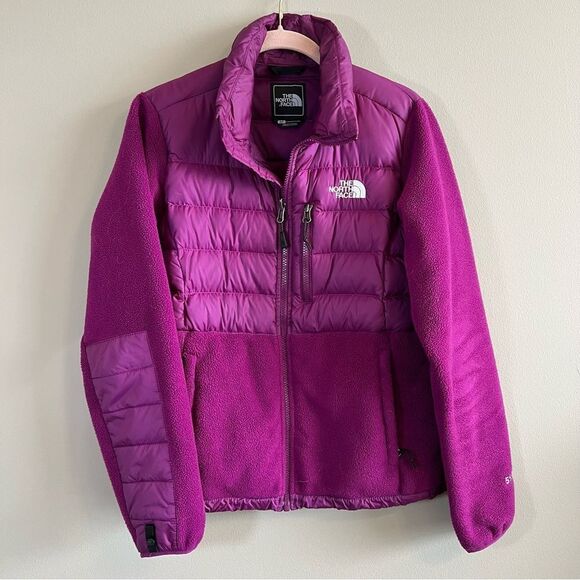 The North Face Women’s Purple Puffer Fleece Jacket Small - Picture 1 of 11